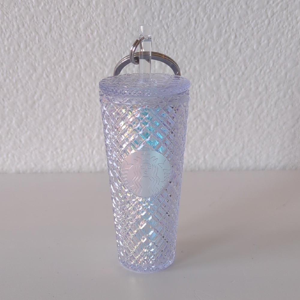 Starbucks 2022 Holiday Iridescent Unicorn Jewel Key Chain Tumbler Ornament